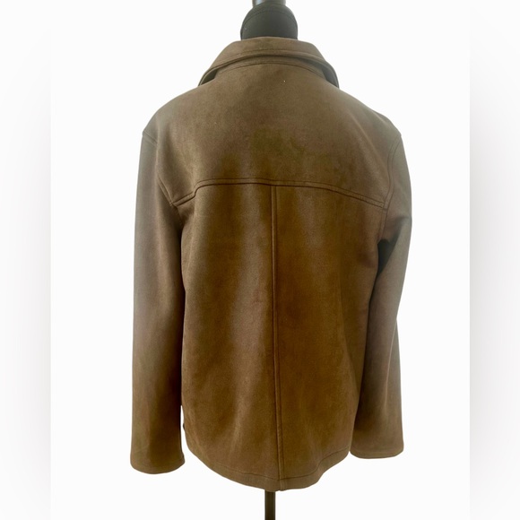 NWOT - SADIE & SAGE Women’s Olive Faux Suede Button-up Shacket w Pockets - Sz L - Picture 6 of 9